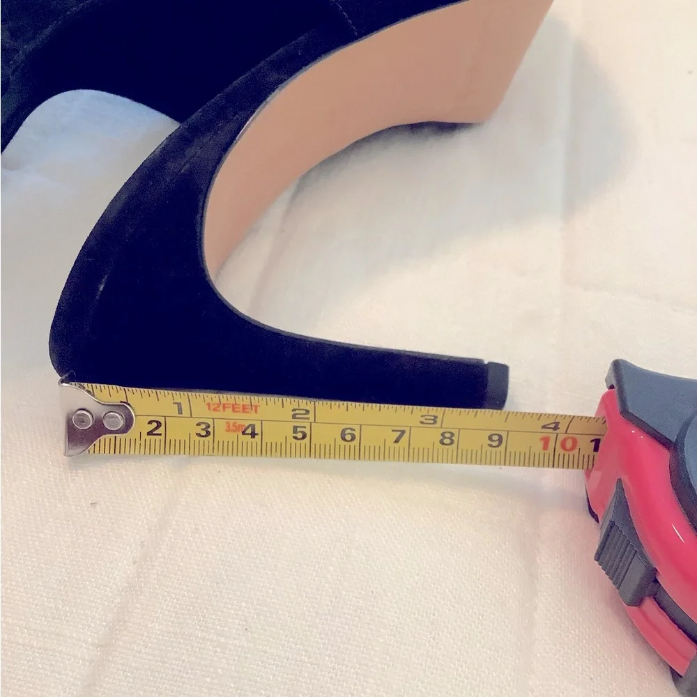 Via Spiga Black Suede Slingback Heels - Picture 6 of 6